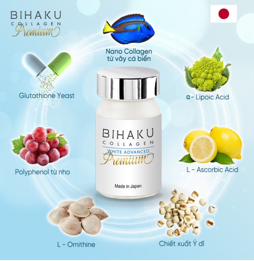 Thành phần có trong viên uống Bihaku premium
