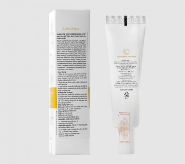 Kem trị nám Sumdfine White Cream Dark Spot giá bao nhiêu? có tốt không? - Hình ảnh 2