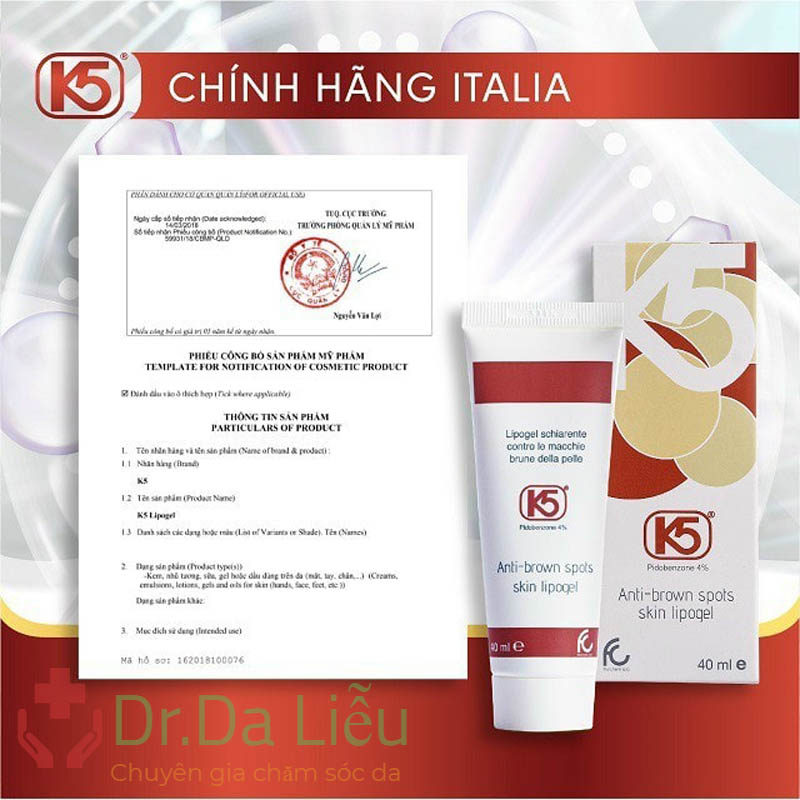 Kem trị nám k5 Lipogel