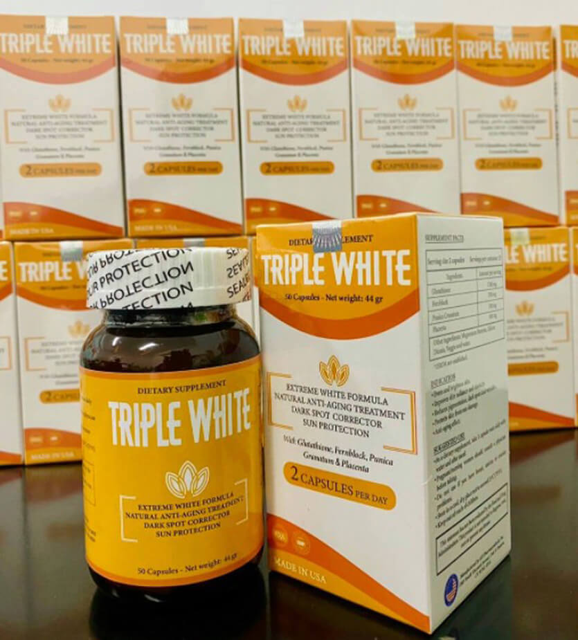 Viên uống trắng da triple white là bản nâng cấp của Miracle