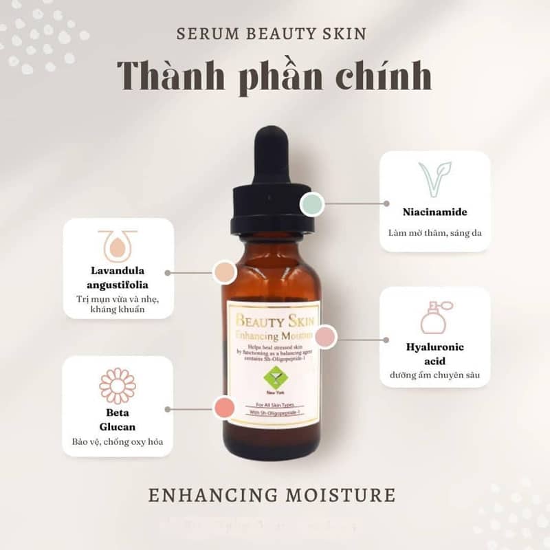 Serum beauty skin enhancing moisture