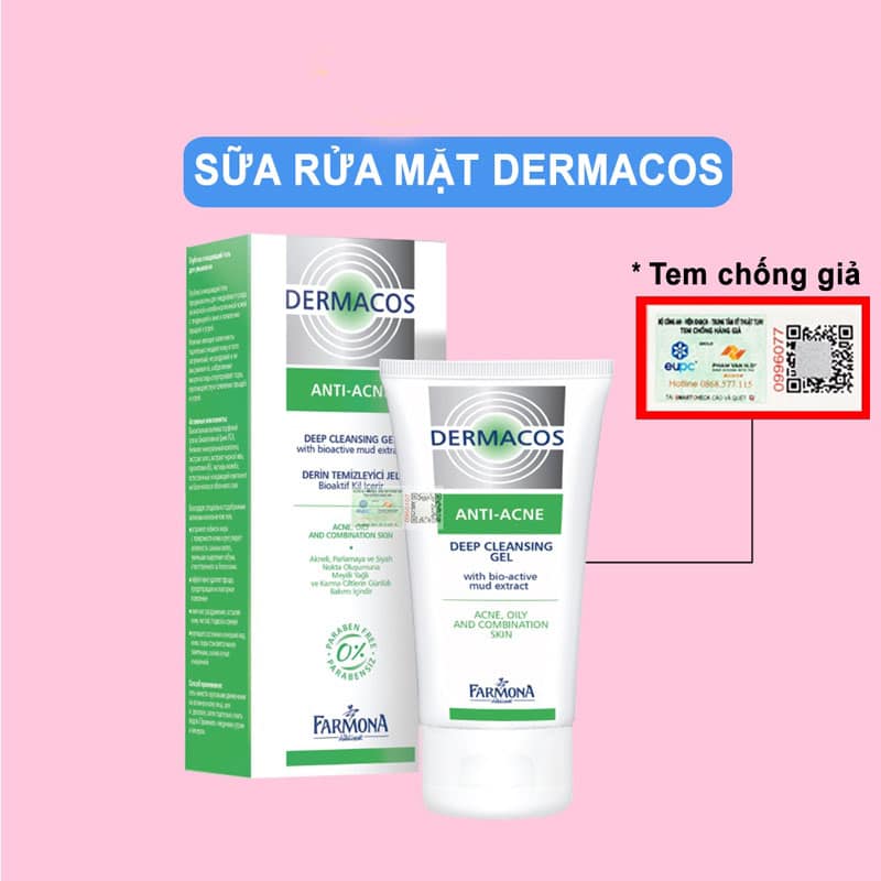 giá sữa rửa mặt dermacos