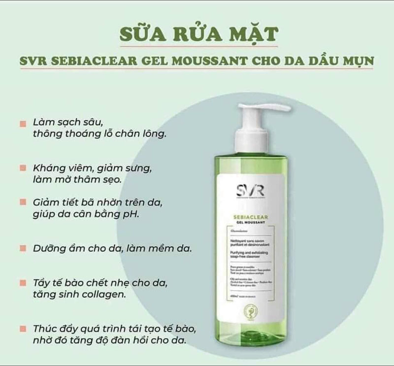 sữa rửa mặt svr 400ml