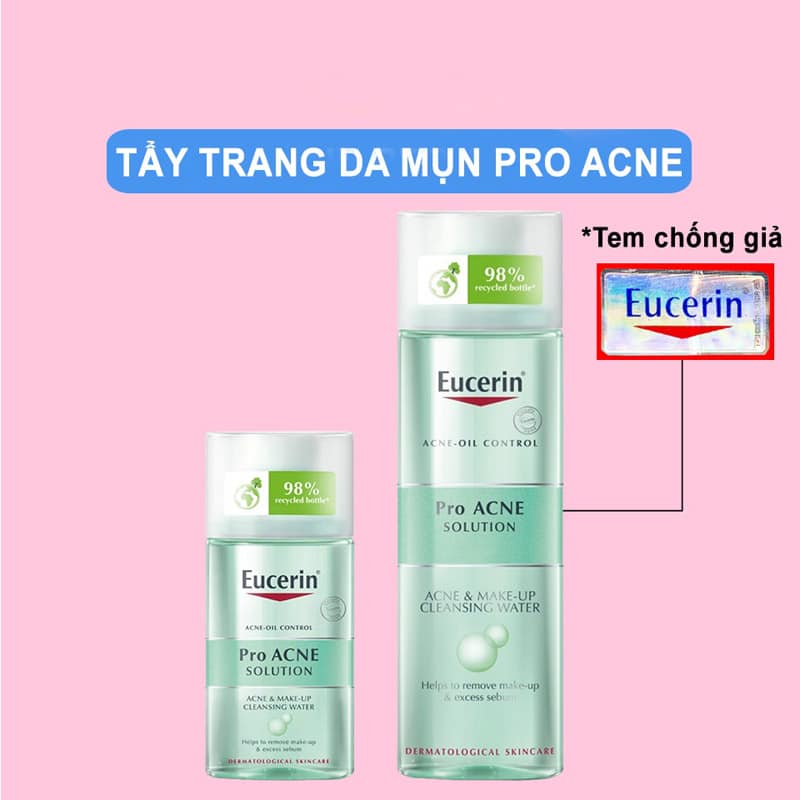 Tẩy trang Eucerin cho da dầu mụn giá bao nhiêu