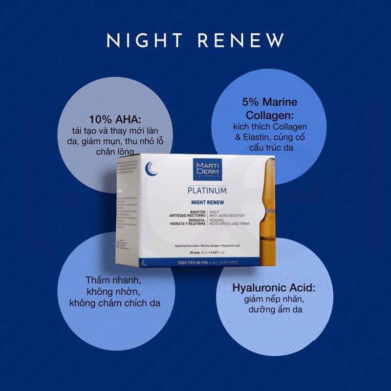 MartiDerm Platinum Night Renew Ampoule