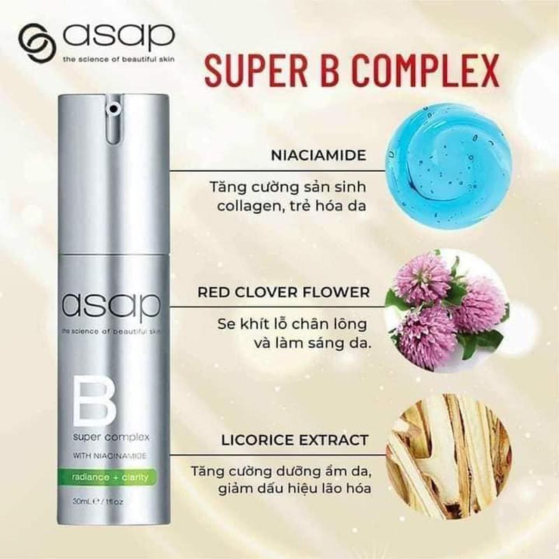 Asap B Super Complex | Tinh chất dưỡng trắng, trẻ hóa da - Dr.Da liễu