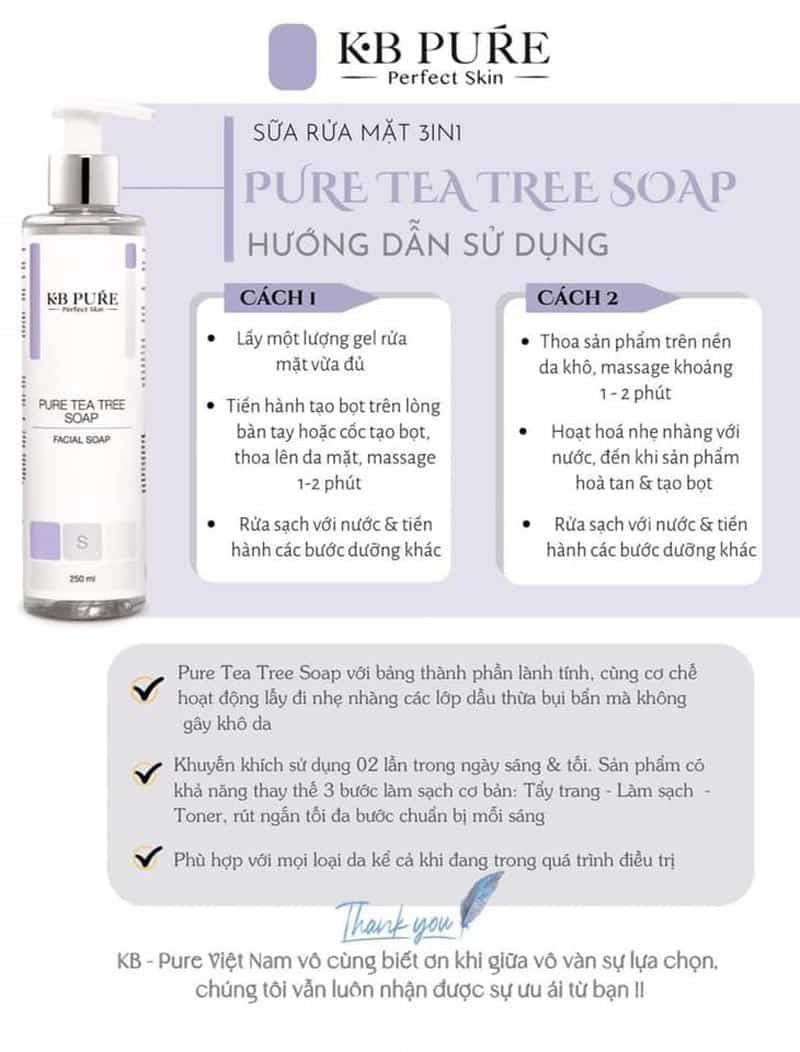 Sữa rửa mặt Pure Tea Tree Soap