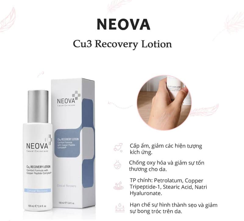 Neova Cu3 Recovery Lotion | Sữa dưỡng phục hồi da tổn thương sau laser -  Dr.Da liễu của bạn
