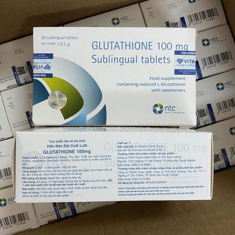 Glutathione 100mg Sublingual tablets