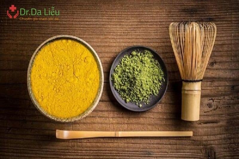 Mặt nạ nghệ, nha đam và trà xanh - giảm thâm mụn
