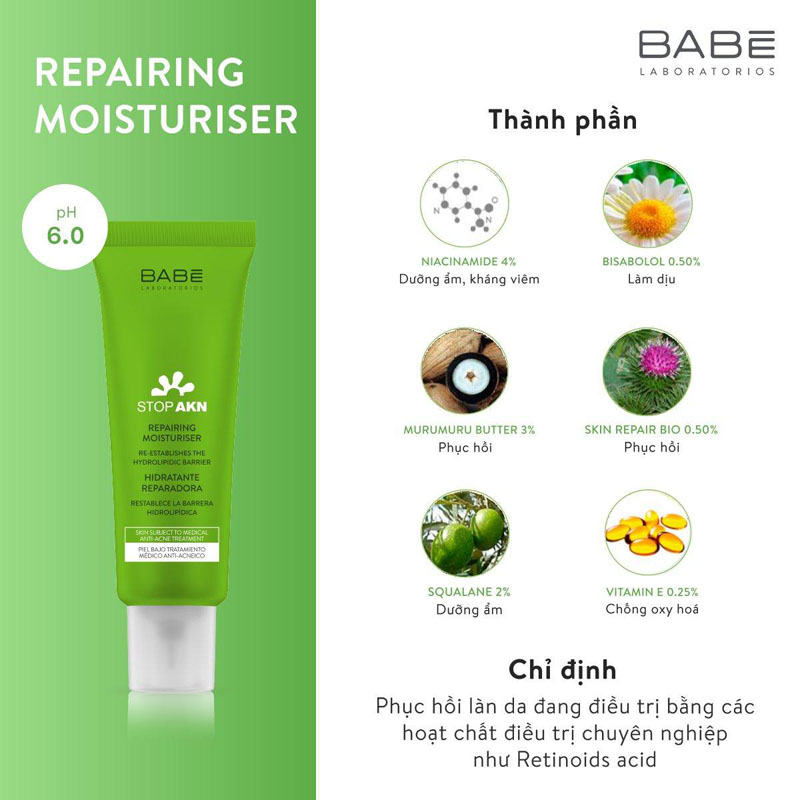 Babe stop akn repairing moisturiser 50ml