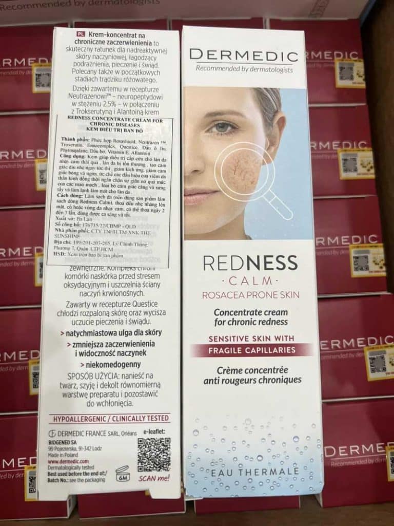 Kem dưỡng Dermedic redness calm rosacea prone skin - Dr.Da liễu của bạn