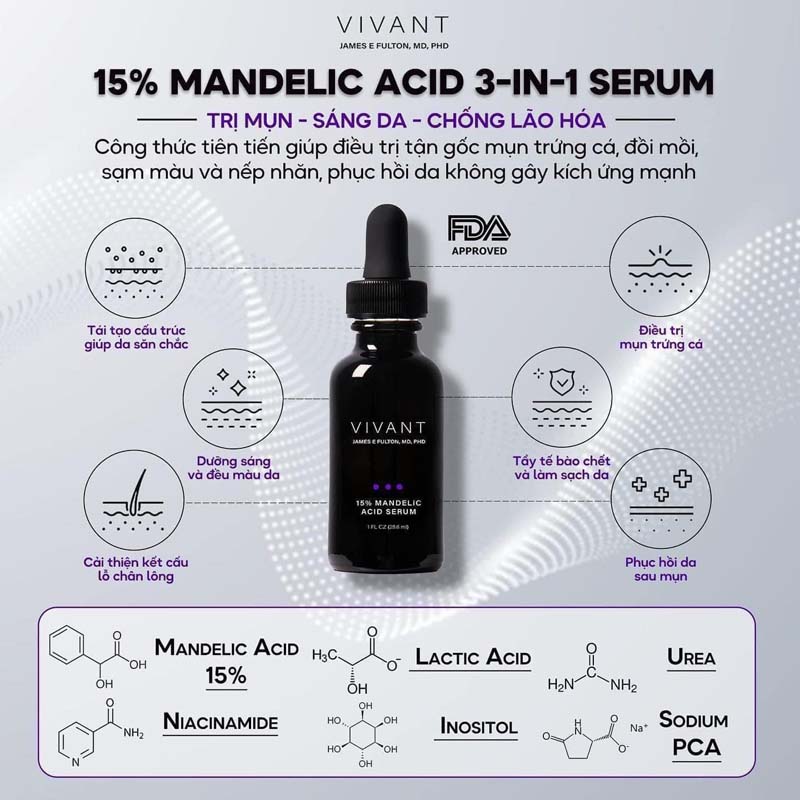 Vivant 15% mandelic acid serum