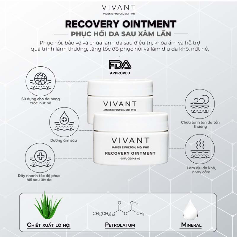 Kem dưỡng ẩm phục hồi Vivant Recovery Ointment - Dr.Da liễu của bạn