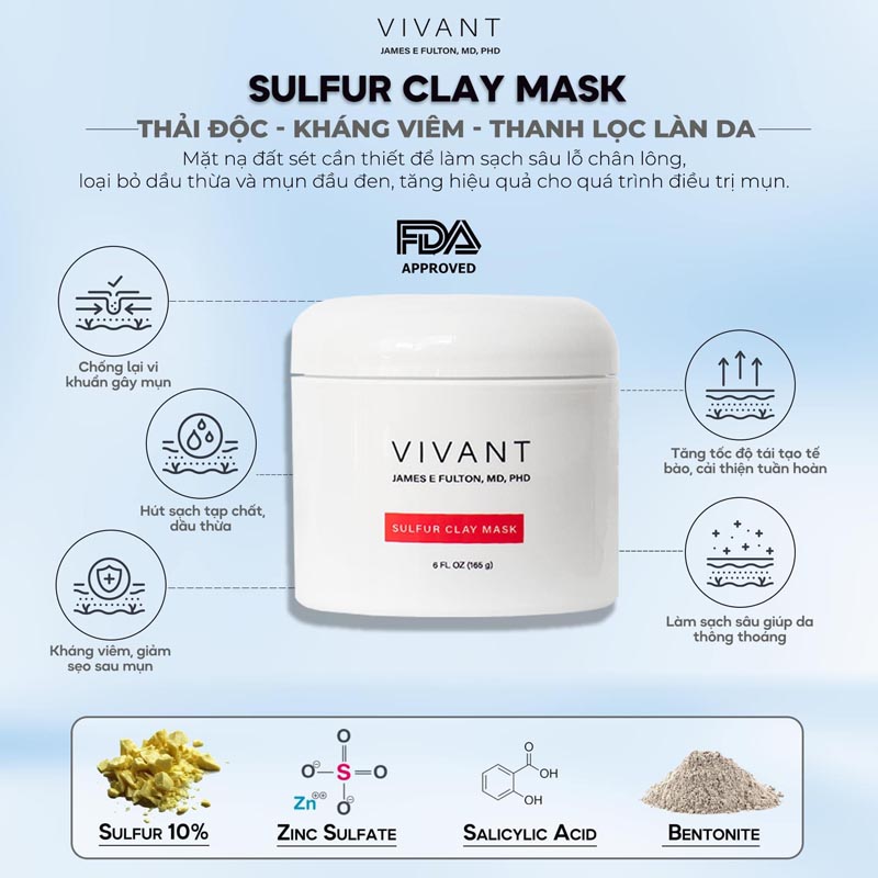 Vivant sulfur clay mask