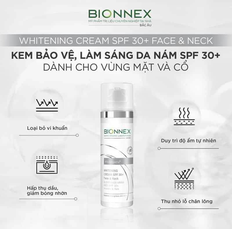 Bionnex Whitening Cream SPF 30+ Face & Neck