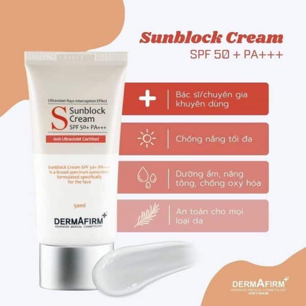 Kem chống nắng Dermafirm Sun Block Cream SPF 50+ PA+++ - Hình ảnh 5